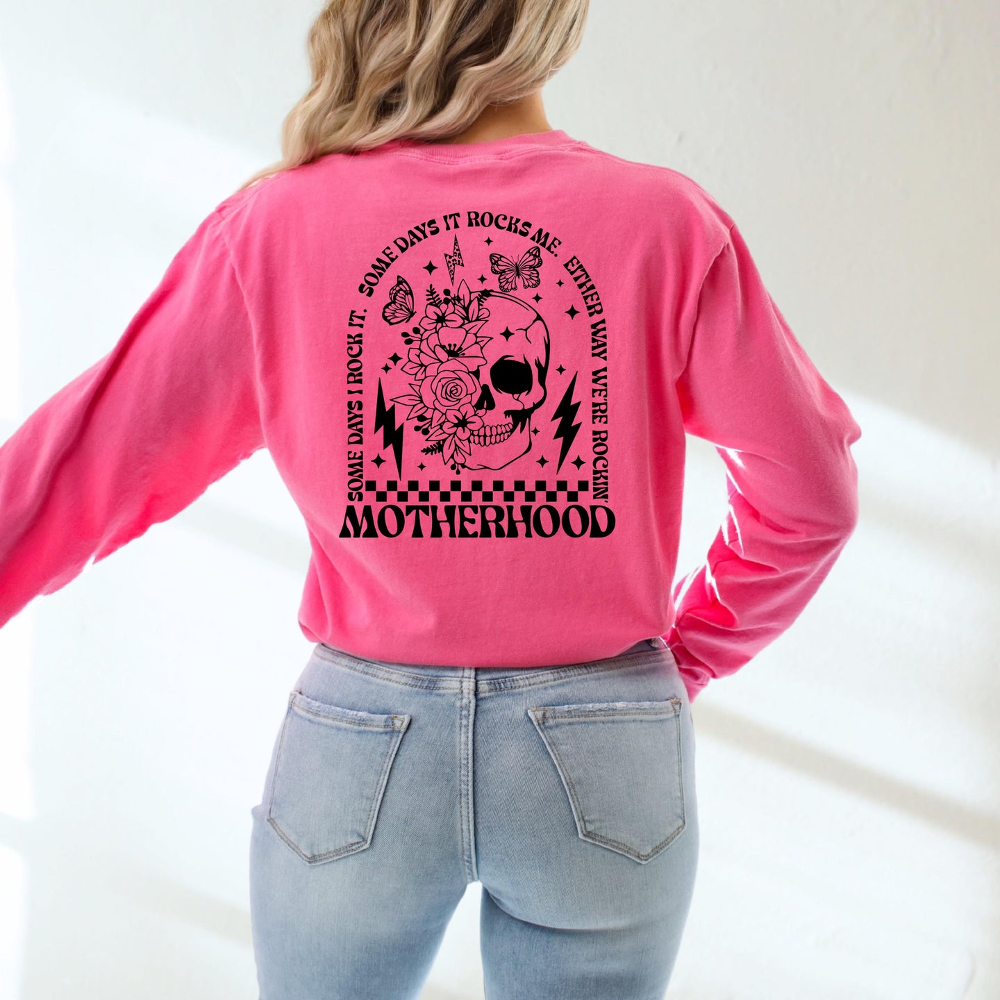 Rocking Motherhood Comfort Colors Sweater pull over crew neck mom sweater funny saying